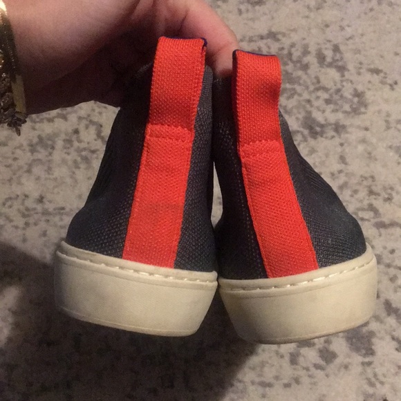 Rothys Chelsea Knit High Top Sneaker Gray Sz 7.5 - Picture 6 of 12